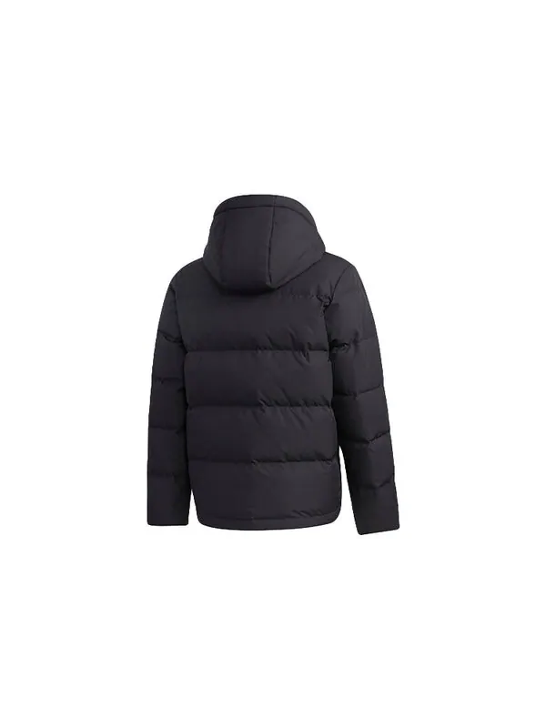 Пуховик adidas neo M Hp Down Jkt1 Sports hooded down Jacket Black — изображение 2 из 4, черный