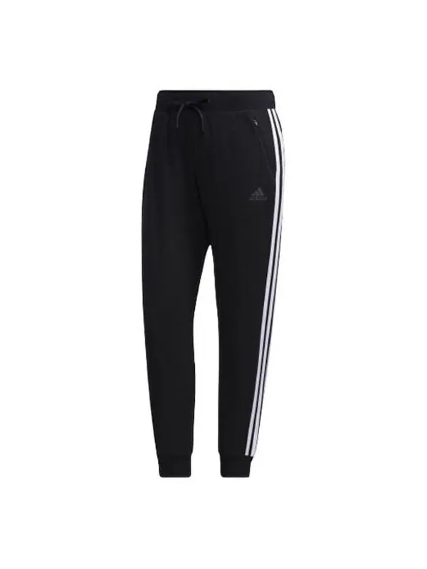 Штаны спортивные штаны с завязками на талии Adidas — изображение 1 из 3, черный