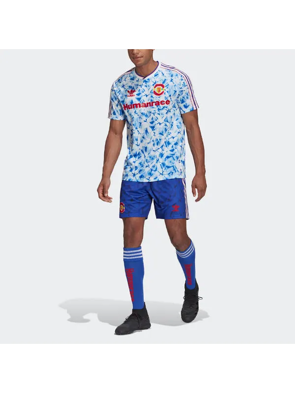 Футболка adidas originals x Human Race Crossover Soccer/Football Sports Quick Dry Jersey SW Fan — изображение 3 из 4, синий