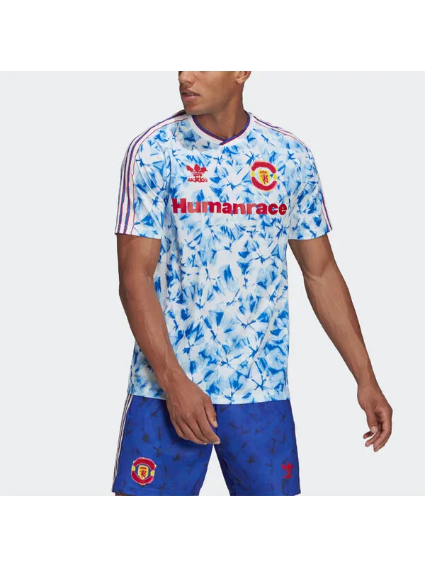 Футболка adidas originals x Human Race Crossover Soccer/Football Sports Quick Dry Jersey SW Fan — изображение 4 из 4, синий