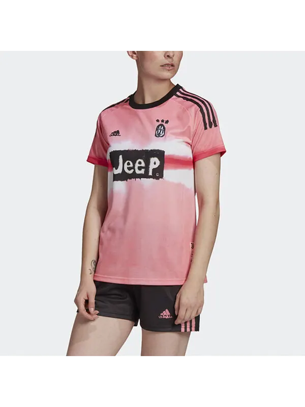 Футболка Adidas x Human Race Crossover AU Player Edition 20-21 Season Juventus Jersey Pink — изображение 3 из 4, розовый