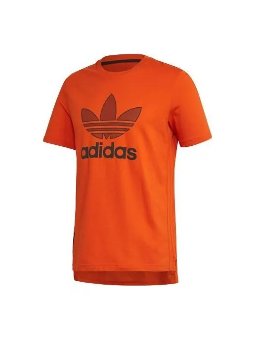 Футболка originals sports round neck short sleeve orange yellow Adidas — изображение 1 из 4, желтый