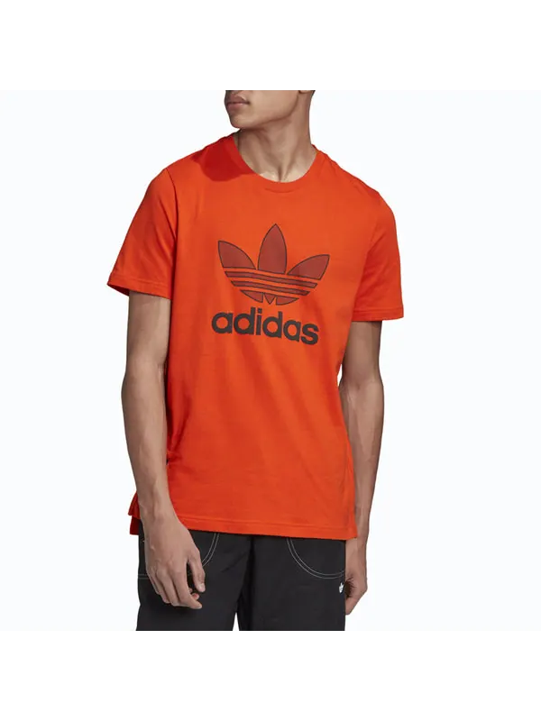 Футболка originals sports round neck short sleeve orange yellow Adidas — изображение 3 из 4, желтый