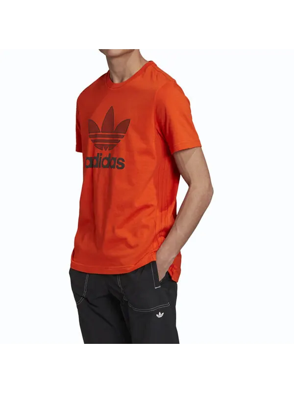 Футболка originals sports round neck short sleeve orange yellow Adidas — изображение 4 из 4, желтый