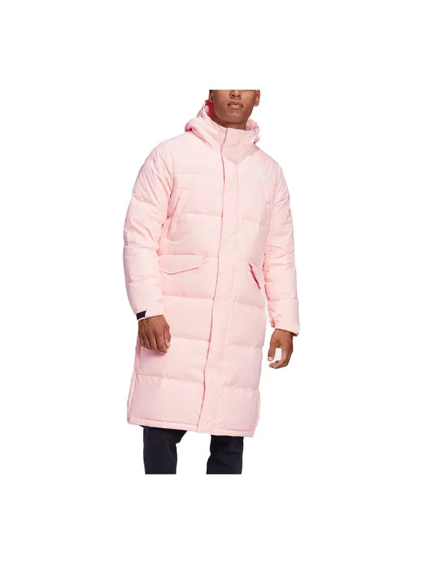 Пуховик Adidas Outdoor Sports hooded down Jacket Pink — изображение 1 из 1, розовый