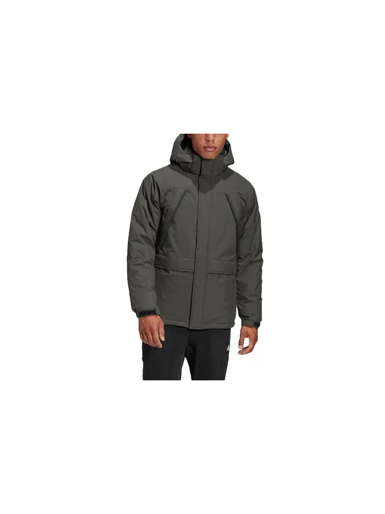 Пуховик Adidas Outdoor Sports hooded down — изображение 2 из 5, темный коричневый