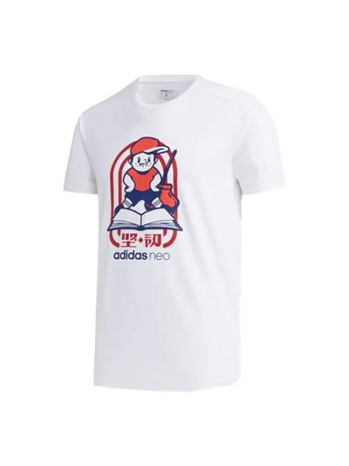 Футболка men's neo gk tee4 round neck white t-shirt Adidas — изображение 1 из 4, белый