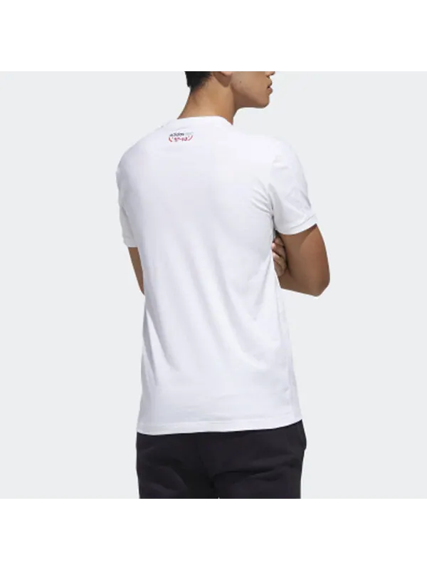Футболка men's neo gk tee4 round neck white t-shirt Adidas — изображение 4 из 4, белый