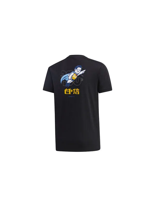 Футболка neo m gk tee3 printing short sleeve black Adidas — изображение 2 из 4, черный