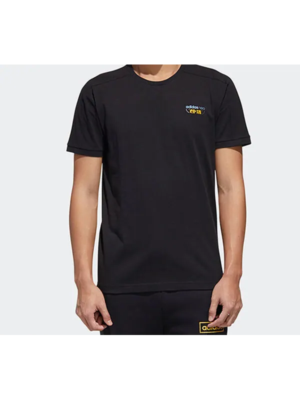 Футболка neo m gk tee3 printing short sleeve black Adidas — изображение 3 из 4, черный