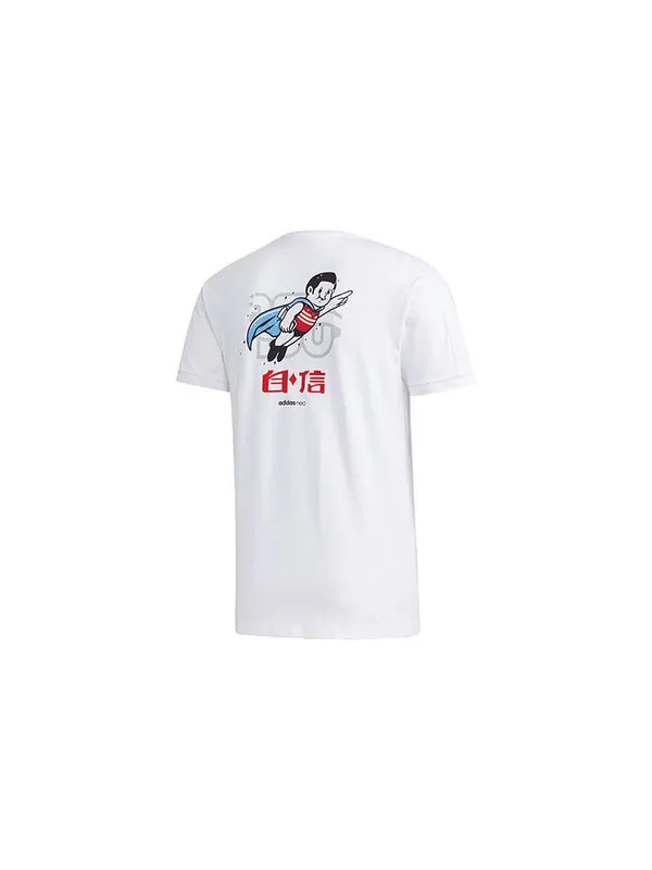Футболка neo m gk tee3 с принтом короткий рукав Adidas — изображение 2 из 4, белый