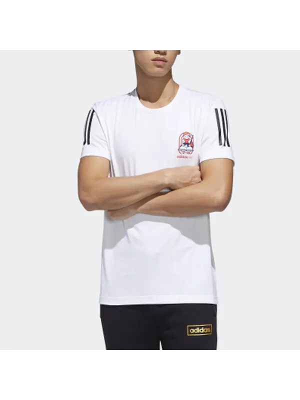 Футболка neo m gk tee1 casual 2020 round neck white Adidas — изображение 3 из 4, белый