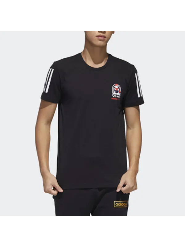 Футболка neo m gk tee1 round neck black Adidas — изображение 3 из 4, черный