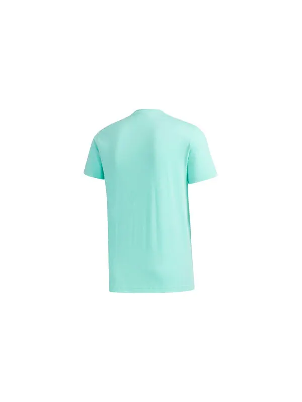 Футболка adidas neo Panda 3SGRX Tee Table Tennis Printing Slim Fit Short Sleeve Green — изображение 2 из 4, зеленый