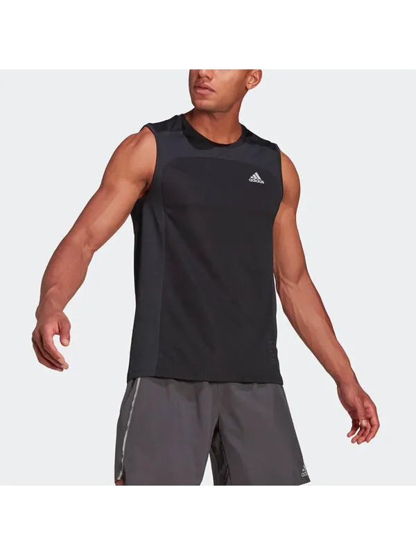 Майка adidas Heatrdy Sleevl Casual Running Sports Vest Black — изображение 2 из 4, черный