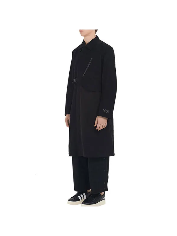 Пальто шерстяное Adidas Y-3 CH1 — изображение 3 из 4, черный