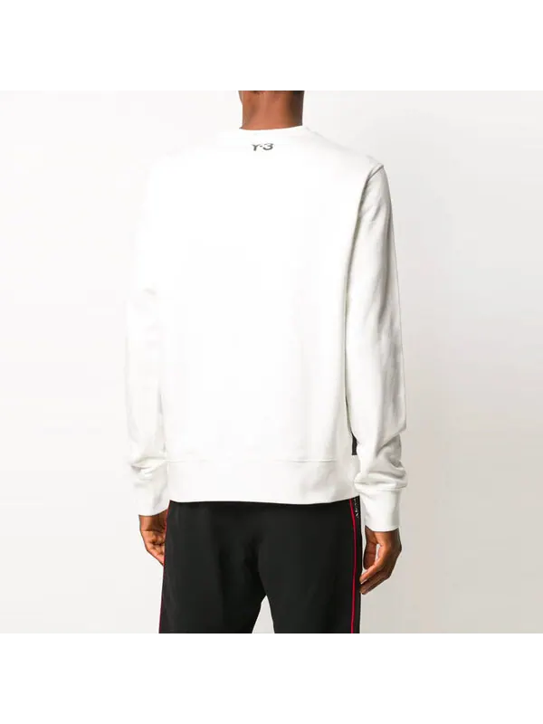 Толстовка Men's Y-3 Logo Printing Long Sleeves Pullover White — изображение 2 из 3, белый