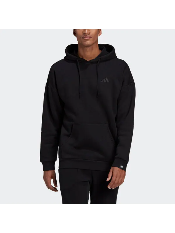 Толстовка adidas M Urban Whd Bst Athleisure Casual Sports Loose Fleece Lined Black — изображение 3 из 4, черный