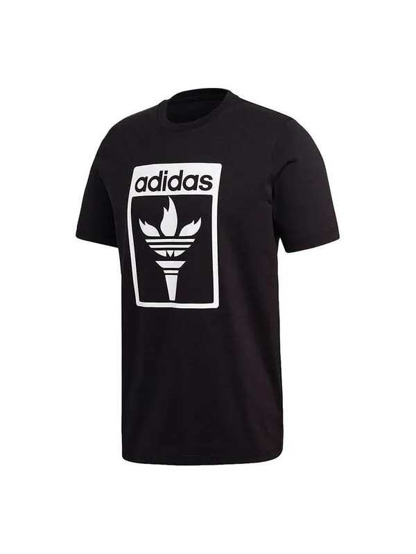 Футболка оригинальная футболка 1 логотип печать круглый вырез короткий рукав Adidas — изображение 1 из 4, черный