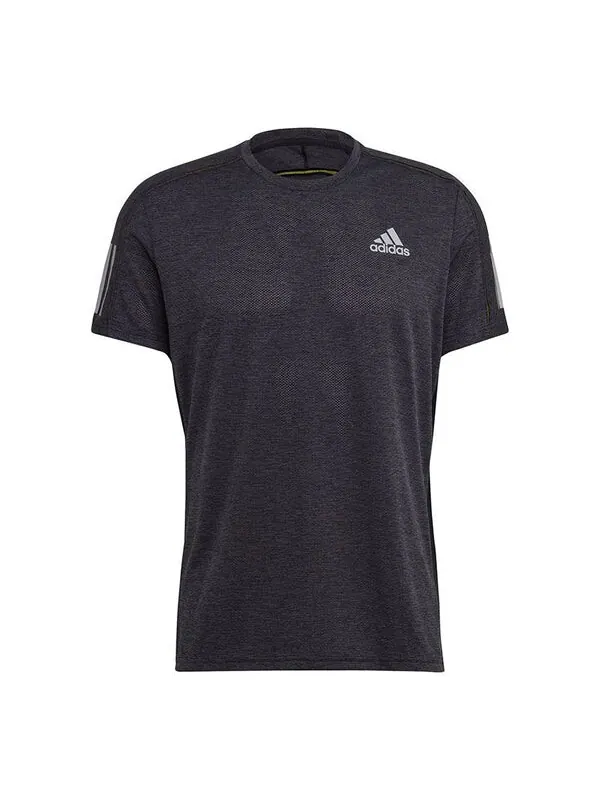 Футболка adidas Own The Run Tee Running Casual Sports Short Sleeve Black — изображение 1 из 4, черный
