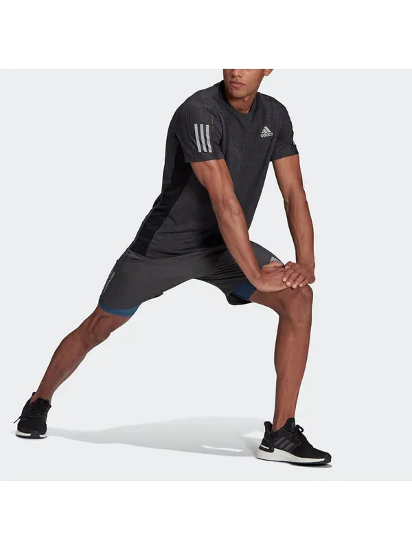 Футболка adidas Own The Run Tee Running Casual Sports Short Sleeve Black — изображение 2 из 4, черный