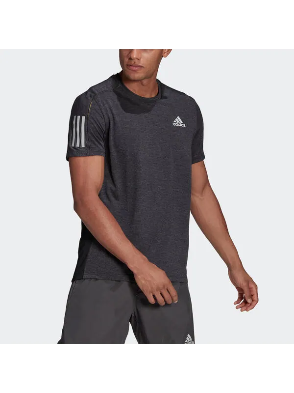 Футболка adidas Own The Run Tee Running Casual Sports Short Sleeve Black — изображение 3 из 4, черный