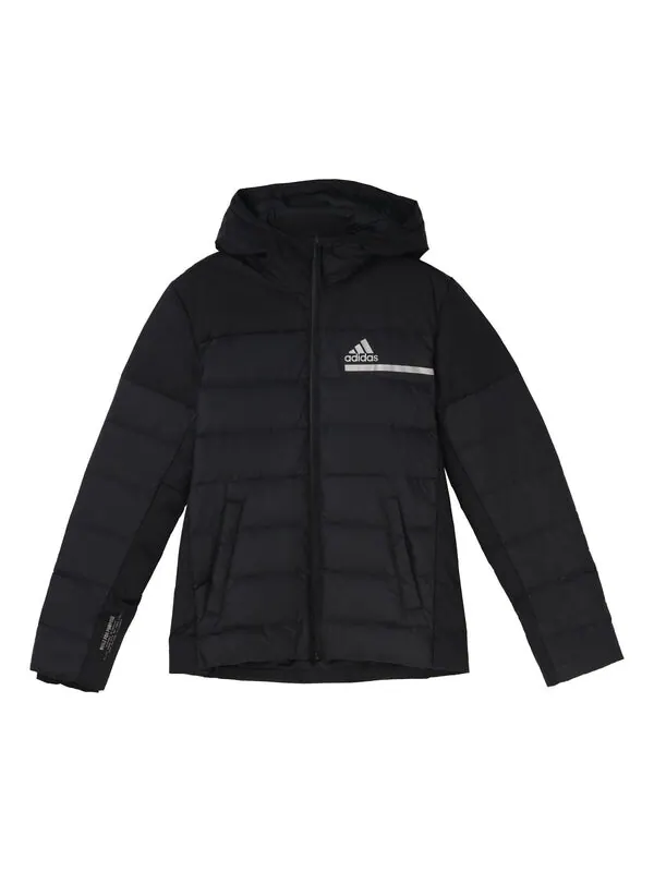 Пуховик adidas Outdoor Sports Slim Fit hooded down Jacket Black — изображение 1 из 4, черный