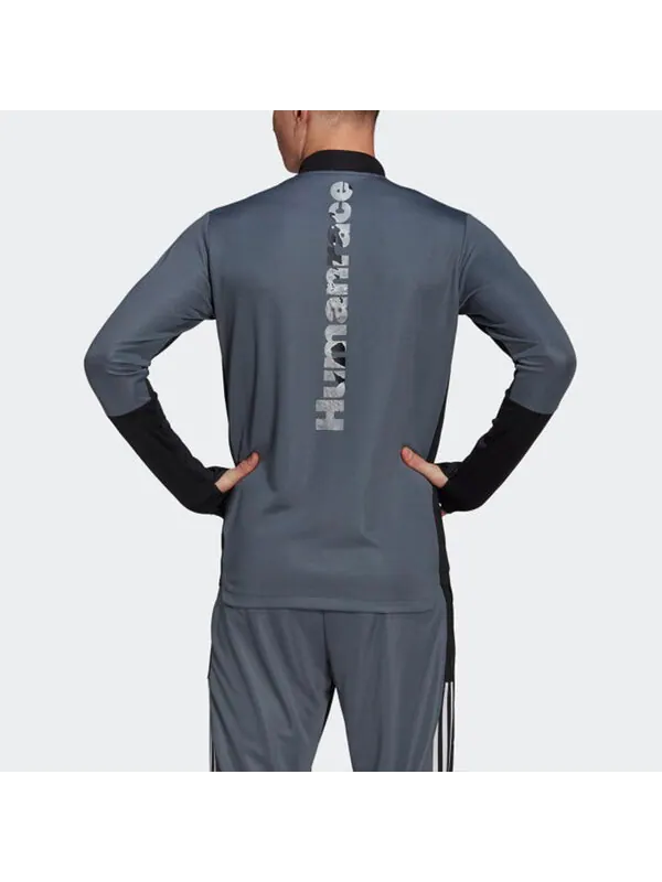 Толстовка x crossover real madrid soccer/football half zipper pullover stand collar black gray Adidas — изображение 4 из 4