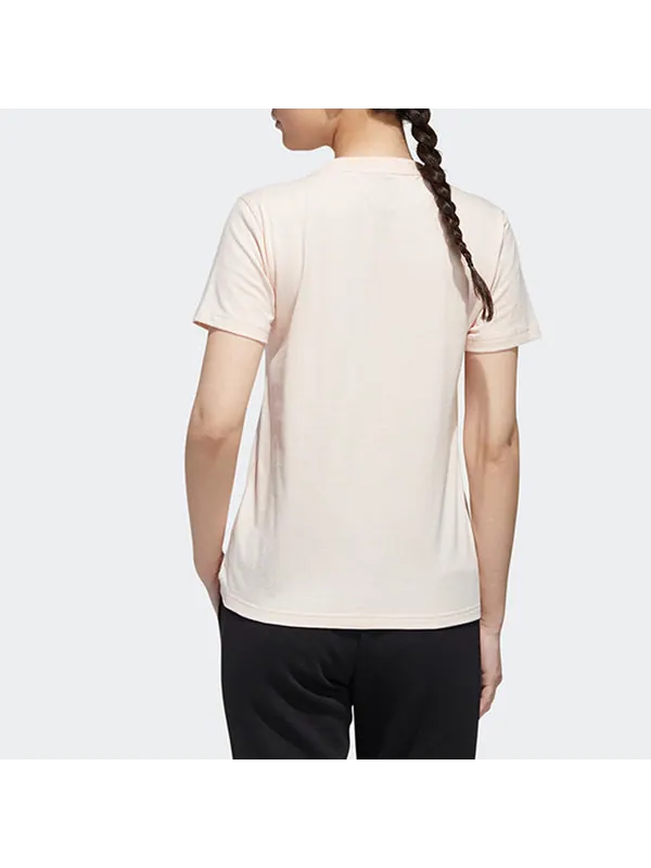 Футболка large shiny logo short sleeve pink Adidas — изображение 4 из 4, розовый