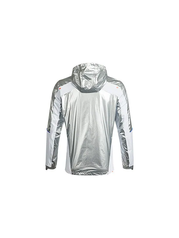 Куртка adidas Space Jkt M Casual Running Sports Hooded Jacket Silver — изображение 2 из 4, серебряный