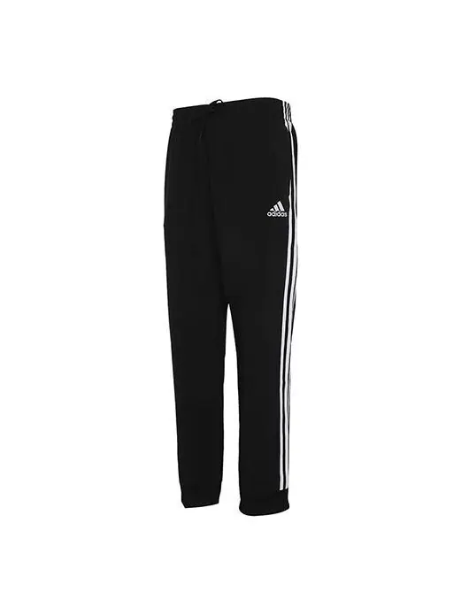 Спортивные штаны adidas Casual Sports Side Stripe Bundle Feet Long Pants Black — изображение 1 из 4, черный