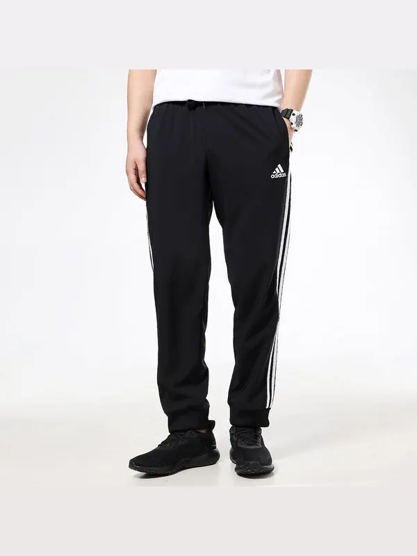 Спортивные штаны adidas Casual Sports Side Stripe Bundle Feet Long Pants Black — изображение 3 из 4, черный