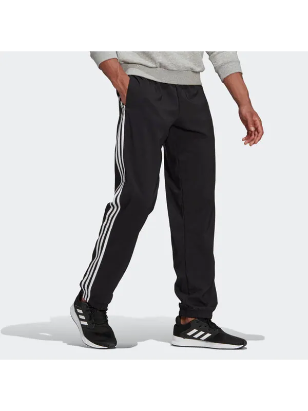 Спортивные штаны adidas Stripe Loose Straight Training Sports Pants Black — изображение 4 из 4, черный
