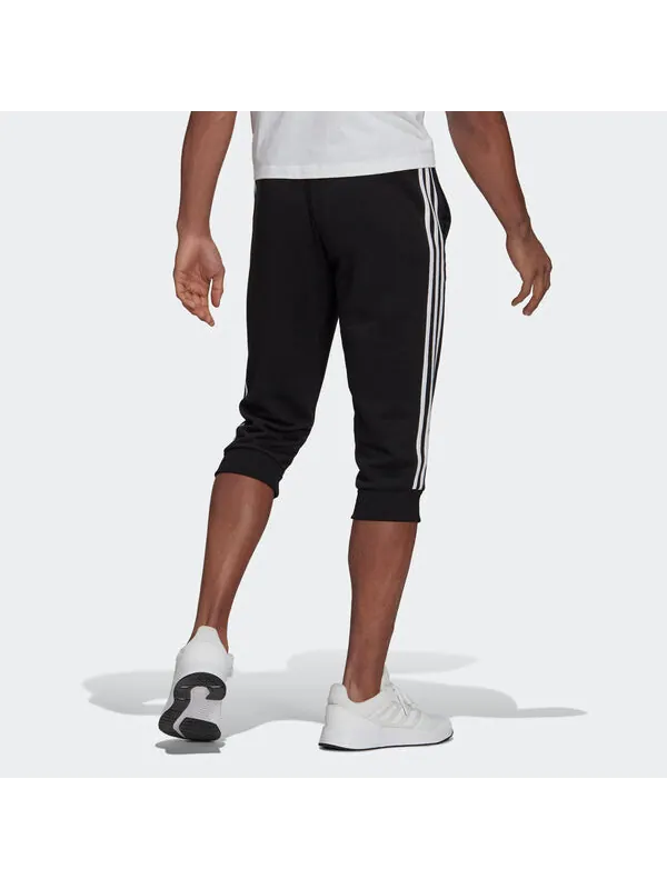 Спортивные штаны adidas M 3s Ft Tc 34pt Logo Embroidered Stripe Knit Bundle Feet Cropped Pants Black — изображение 4 из 4