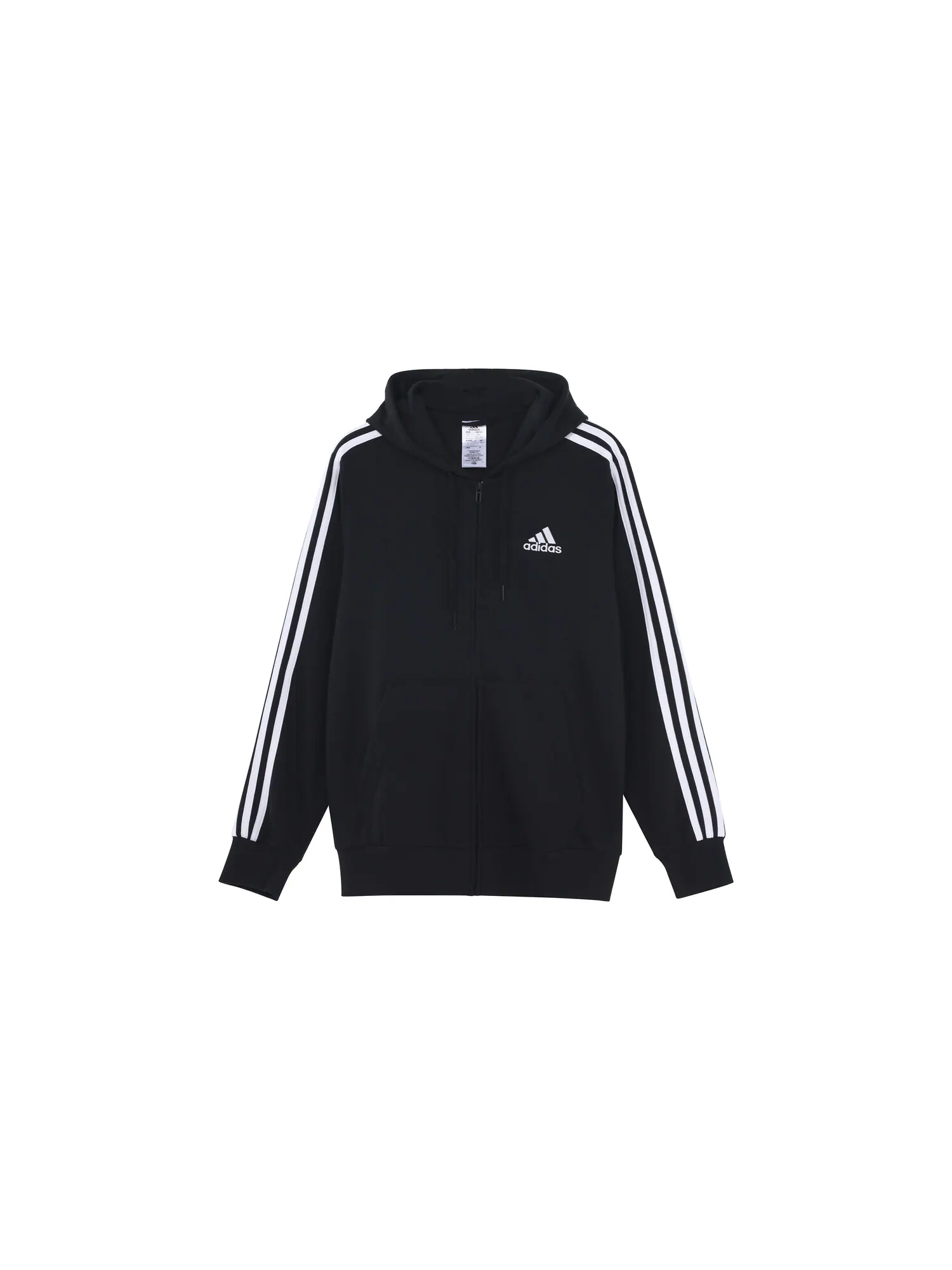 Толстовка Adidas Essentials French Terry 3-Stripes — изображение 1 из 2, черный
