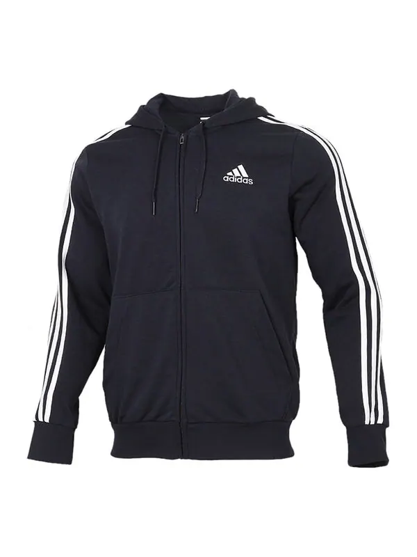 Куртка adidas M 3S FT FZ HD Knit Hooded Jacket Blue — изображение 1 из 4, синий