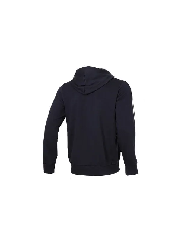 Куртка adidas M 3S FT FZ HD Knit Hooded Jacket Blue — изображение 2 из 4, синий