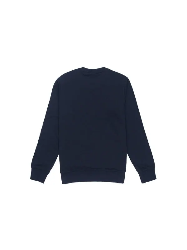 Толстовка adidas Casual Sports Round Neck Stripe Pullover Dark Blue — изображение 2 из 4, синий