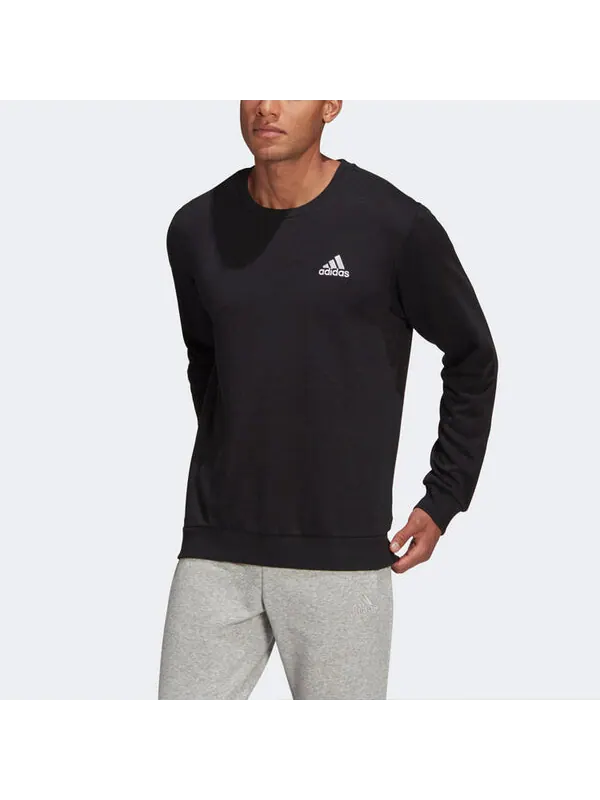 Толстовка Men's adidas sl ft swt Training Sports Black — изображение 3 из 4, черный