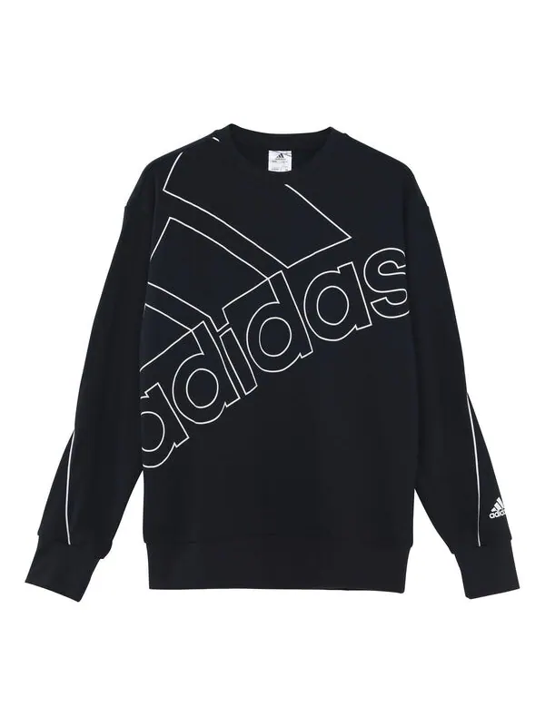 Толстовка giant logo sweatshirt (gender natural) men's black Adidas — изображение 1 из 4, черный