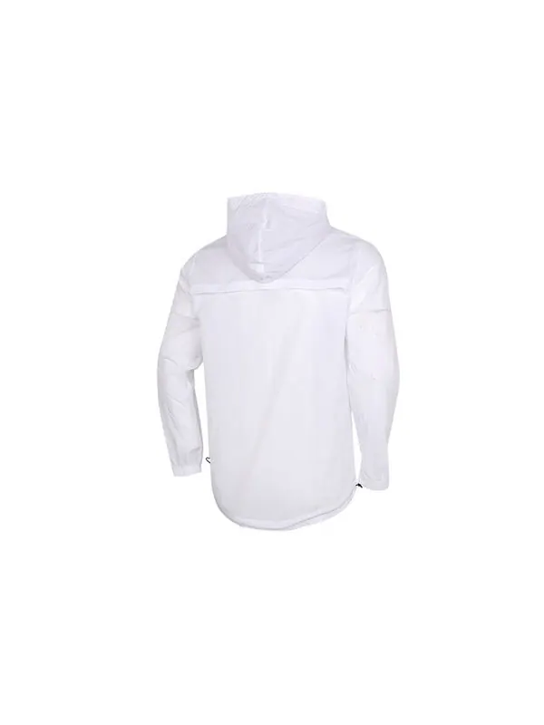 Куртка с логотипом и капюшоном, мужская тканая куртка Adidas — изображение 2 из 4, белый