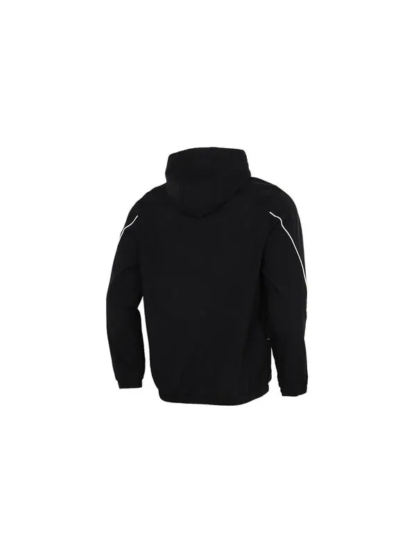 Куртка adidas M Favs Q1 Wb Large Logo Printing Sports Hooded Jacket Black — изображение 2 из 4, черный