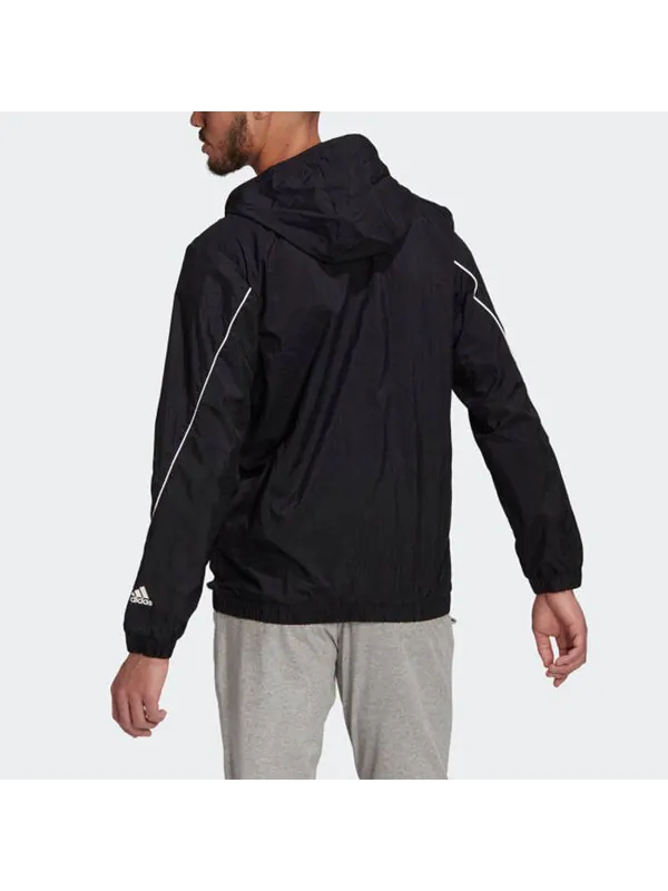 Куртка adidas M Favs Q1 Wb Large Logo Printing Sports Hooded Jacket Black — изображение 4 из 4, черный
