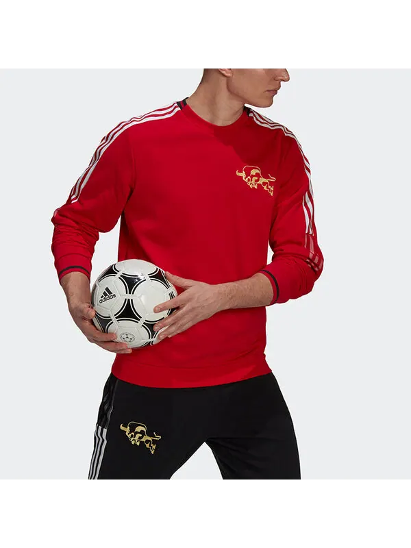 Толстовка adidas Cny Cr Manchester United Sweatshirt Men's Red — изображение 4 из 4, красный