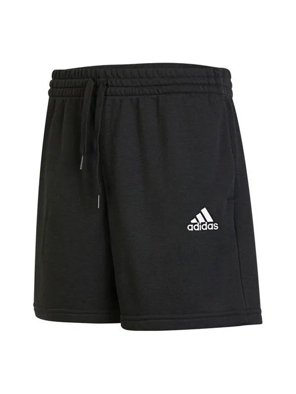 Шорты men's solid color logo micro mark lacing knit athleisure casual sports shorts black Adidas — изображение 1 из 2, мульти