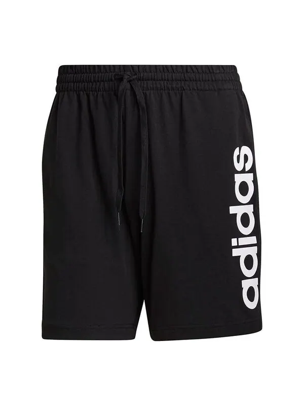 Шорты m lin sj sho logo printing sports breathable shorts black Adidas — изображение 1 из 4, черный