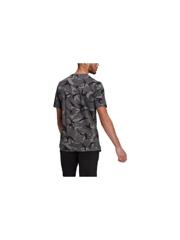 Футболка Men's adidas Camouflage Alphabet Large Logo Printing Round Neck Short Sleeve Black T-Shirt — изображение 2 из 3