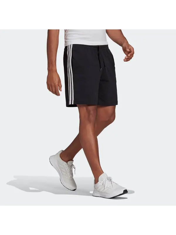 Шорты adidas M 3s Sj Sho Logo Printing Stripe Sports Training Shorts Black — изображение 4 из 4, черный