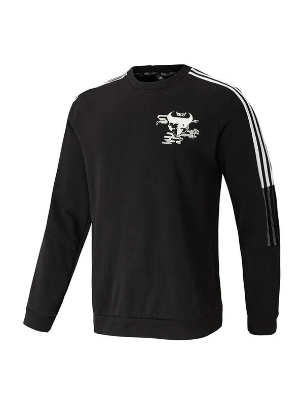 Толстовка adidas Real Cny Cr Real Madrid Sports Crew Neck Sweater Men's Black — изображение 1 из 2, черный