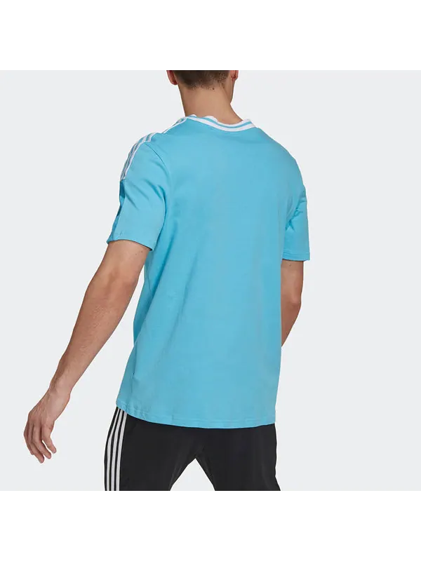 Футболка mens real madrid tee football crew-neck short sleeve blue Adidas — изображение 3 из 4, светлый синий